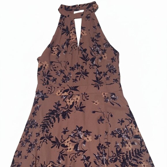 Express Halter Style Mini Dress - Floral Print - Picture 3 of 6